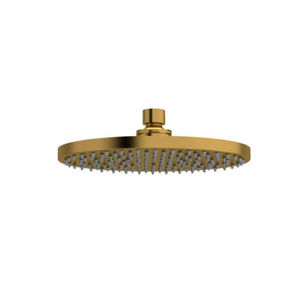 RIOBEL 1-Spray Patterns 8 in. Wall Mount Fixed Shower Head in Brushed Gold