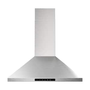 30 in. Ducted Wall Mounted Range Hood in Stainless Steel with Ductless Convertible Option