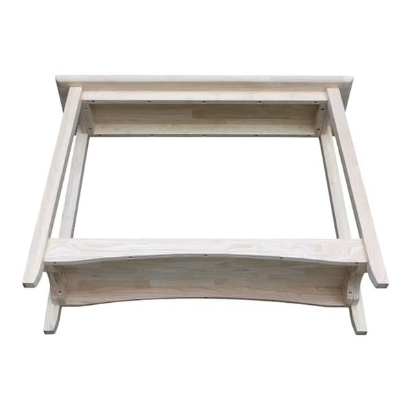 International Concepts - Bombay 38 in. Unfinished Standard Rectangle Wood Console Table