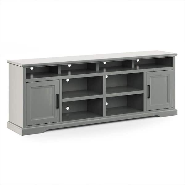 Bridgevine Home Cheyenne Mushroom TV Stand Fits TV's up to 98 in.