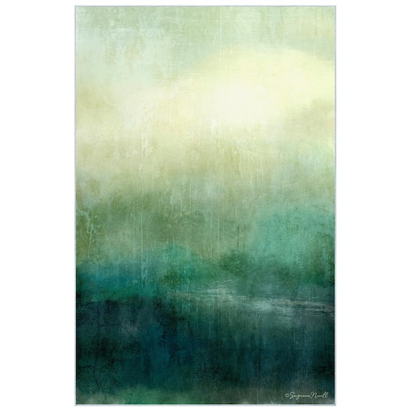 Empire Art Direct Green 5 ft. x 8 ft. Hidden Path I Washable Art Area Rug