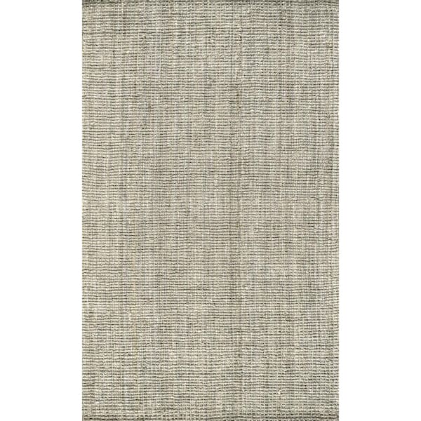 Pata Hand Woven Chunky Jute Gray 12 ft. x 18 ft. Area Rug