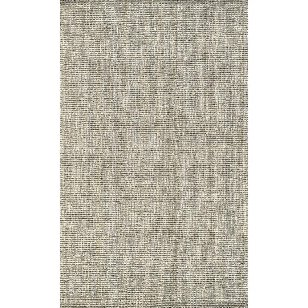 Gray Handwoven Chunky Jute 4' x 6' Reversible Area Rug