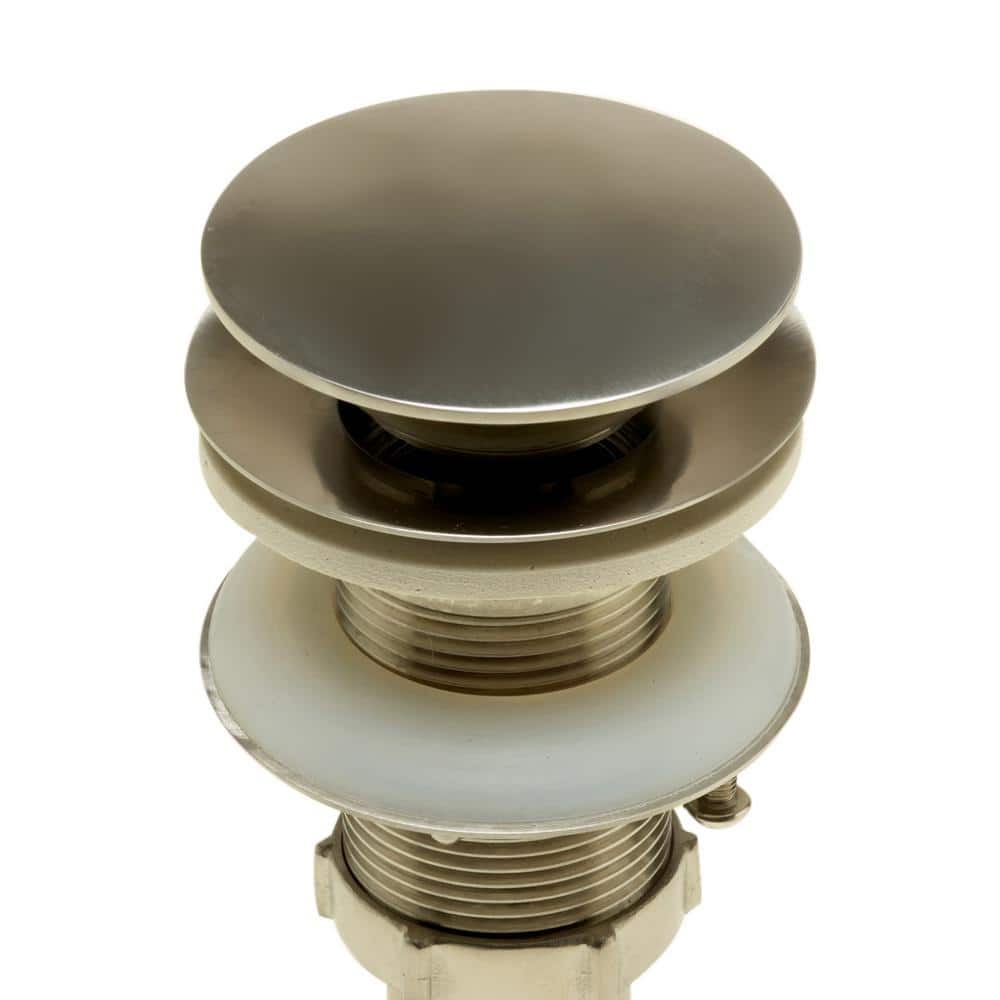 Brushed Stainless Steel Mushroom Pop-Up Bathroom Sink Drain