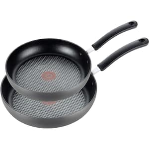 Gray T-fal A821S2 Initiatives Nonstick Inside and Out Dishwasher Safe PFOA Free 8-Inch and 10-Inch Fry Pan/Saute Pan Cookware Set 2-Piece