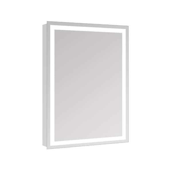 EPOWP 24 in. W x 36 in. H Large Rectangular Frameless Wall Mount Anti-Fog Ceiling Bathroom Vanity Mirror in Silver