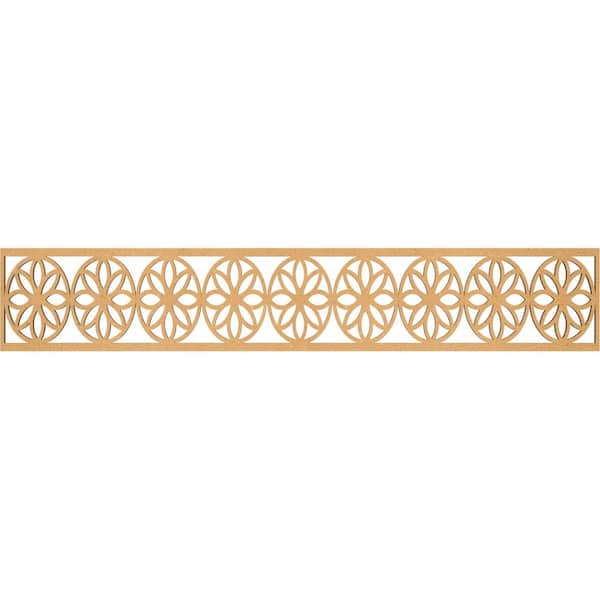 Ekena Millwork Blume Fretwork 0.25 in. D x 46.625 in. W x 8 in. L MDF Wood Panel Moulding