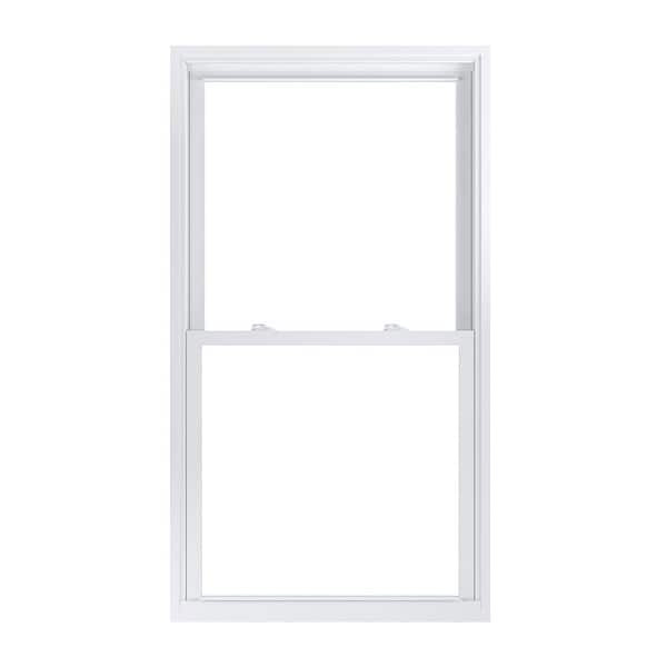American Craftsman 33.5 in. x 60.25 in. 70 Pro Series White Double Hung Low-E Argon PS Glass Vinyl Replacement Window, Screen Incl