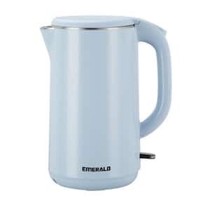 7.6-Cup Stainless Steel Interior Blue Tea Cordless Electric Kettle