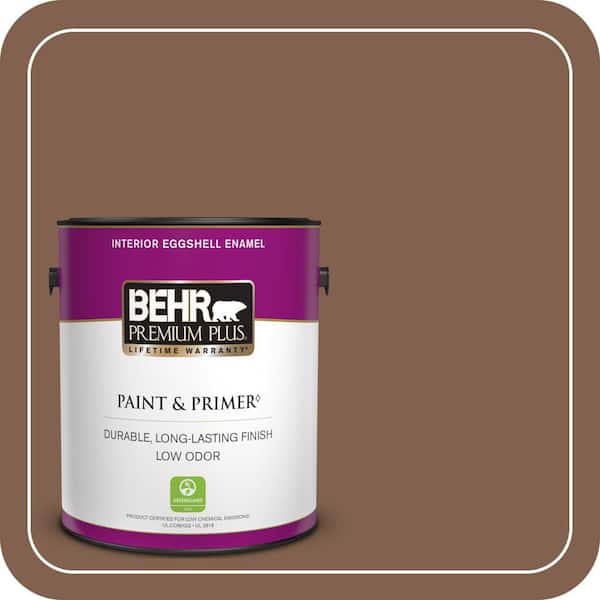 BEHR PREMIUM PLUS 1 gal. Home Decorators Collection #HDC-SP14-6 Tilled Earth Eggshell Enamel Low Odor Interior Paint & Primer