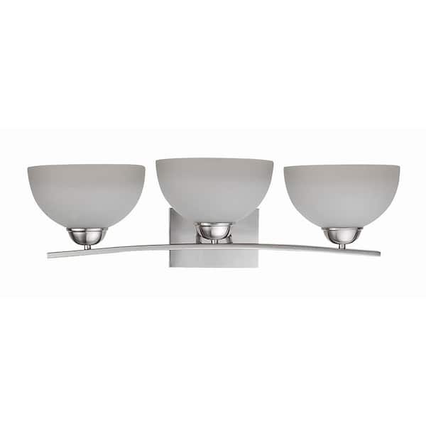 Filament Design 3-Light Satin Steel Bath Light