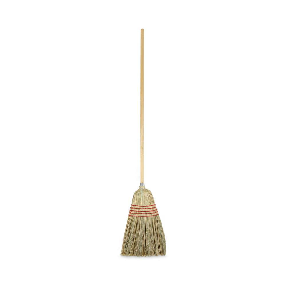 Boardwalk 56 in. Natural Fiber Bristles Parlor Corn Broom Yucca/Corn with Wood Handle (12/Carton)