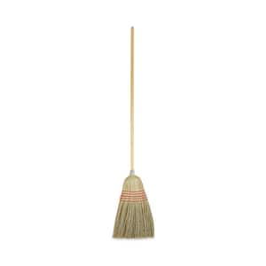 56 in. Natural Fiber Bristles Parlor Corn Broom Yucca/Corn with Wood Handle (12/Carton)