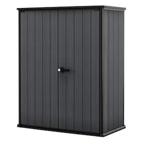 Cortina Alto 2.4 ft. W x 4.5 ft. D Durable Resin Plastic Storage Shed with Flooring Grey (10.8 sq. ft.)