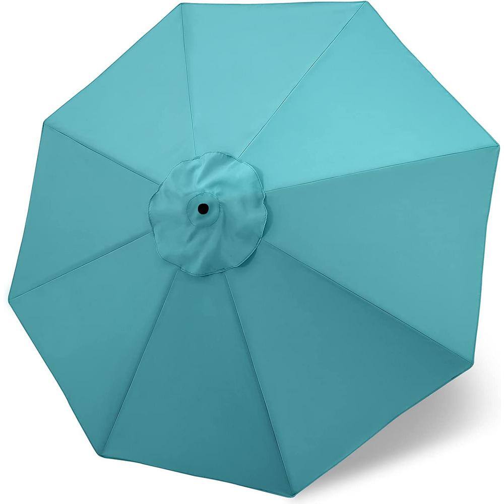 Patio Umbrella 9 ft Replacement Canopy for 8 Ribs-Turquoise, Market Umbrell
