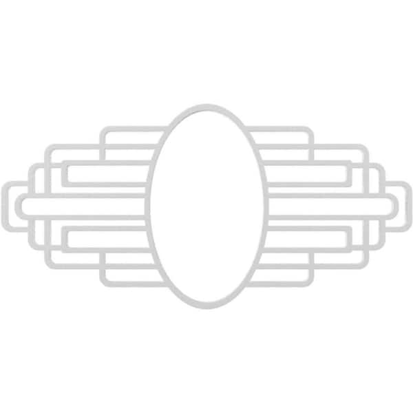 20 in. W x 10 in. H x 9-1/2 in. H x 5-1/2 in. W x 1/2 in. P Elizabeth PVC Contemporary Ceiling Medallion