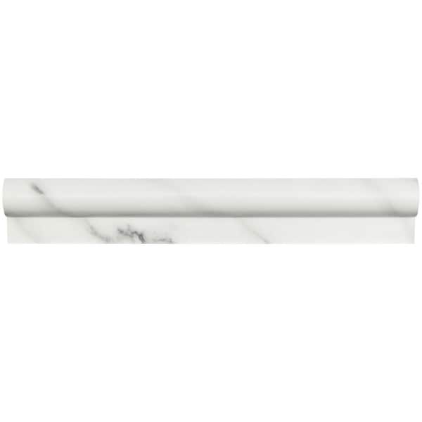 MSI Greecian White Pencil Molding 3/4 in. x 12 in. Polished Marble Wall Tile (1 lin. ft.) MSI Greecian White Pencil Molding 3/4 in. x 12 in. Polished Marble Wall Tile (1 lin. ft.)