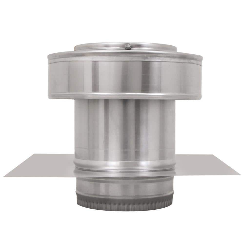 6 in. Dia Aluminium Round Back Roof Jack with 4 in. Collar and 2 in. Tail P