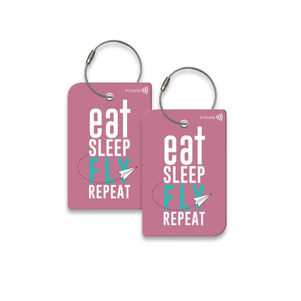 Unbranded Eat. Sleep. Fly. Repeat.-2 x SMART Tag