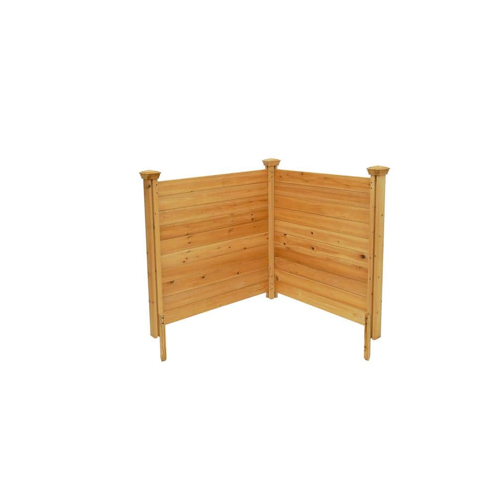 4ft H x 4ft W Cedar Wood Privacy Screen Kit