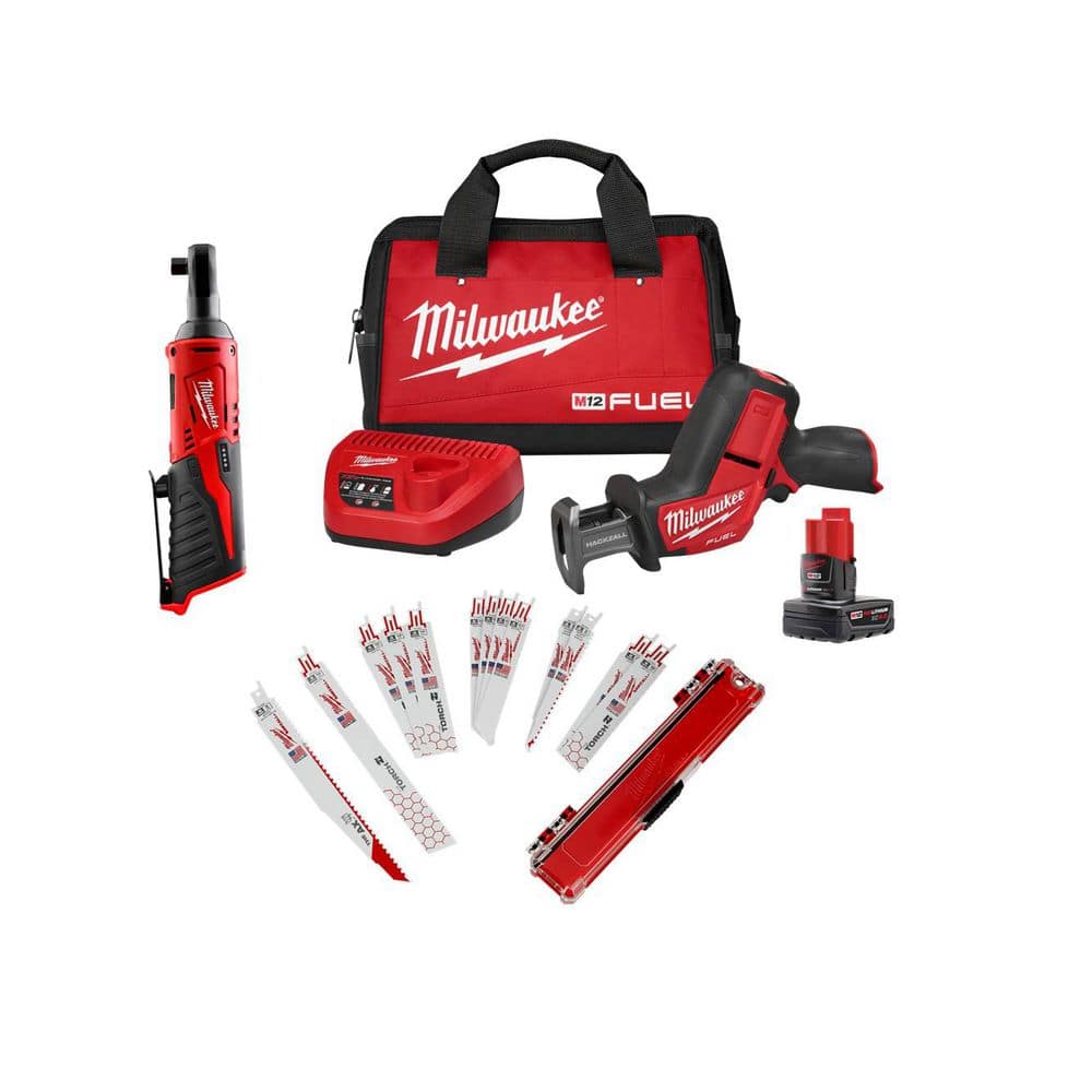 Milwaukee M12 FUEL 12V HACKZALL Reciprocating Saw Kit w/ M12 12V 3