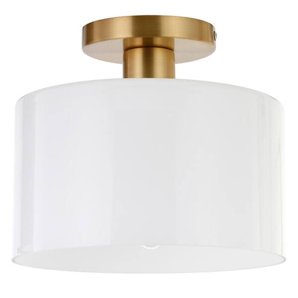 milk glass flush mount light fixture