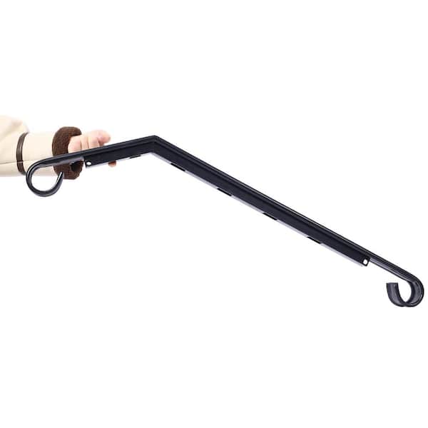 Tidoin 66 in. H x 47 in. W Black Steel Outdoor Stair Railing Kit Fit 3 or 4 Steps