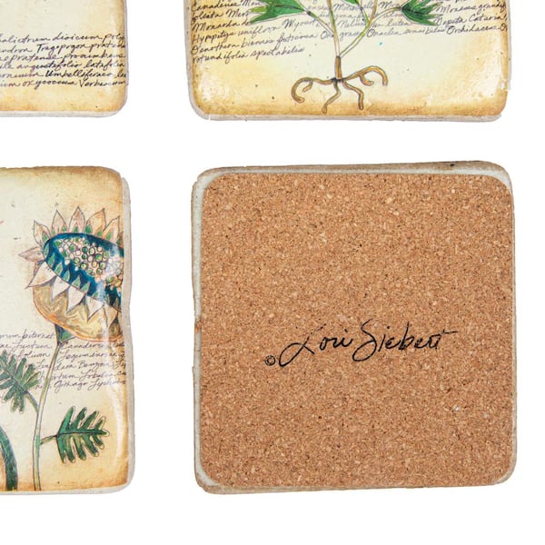 Resin and Stone Coasters-Square Coasters-Set of 4 or 9 Drink Coaster-A -  Flesh & Blooms