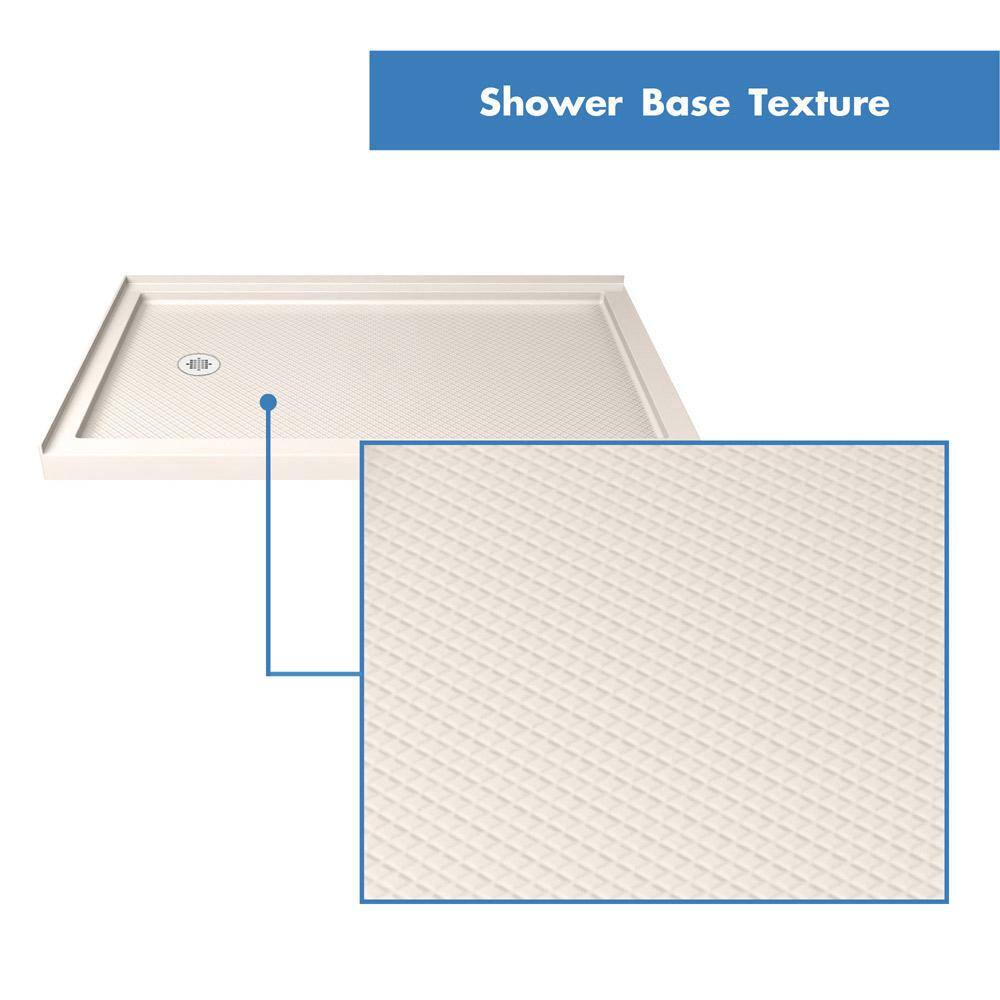 Biscuit Rectangular Acrylic Double Threshold Shower Base