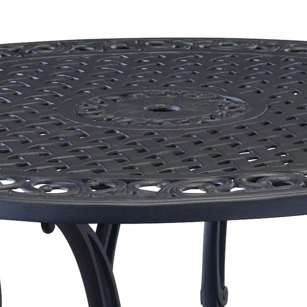 Sanibel Classic Black Cast Aluminum 42" Outdoor Dining Table