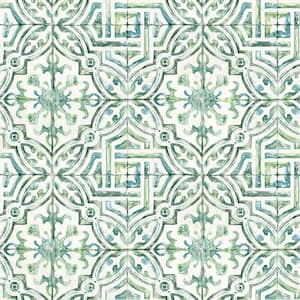 Sonoma Green Beach Tile Green Wallpaper Sample