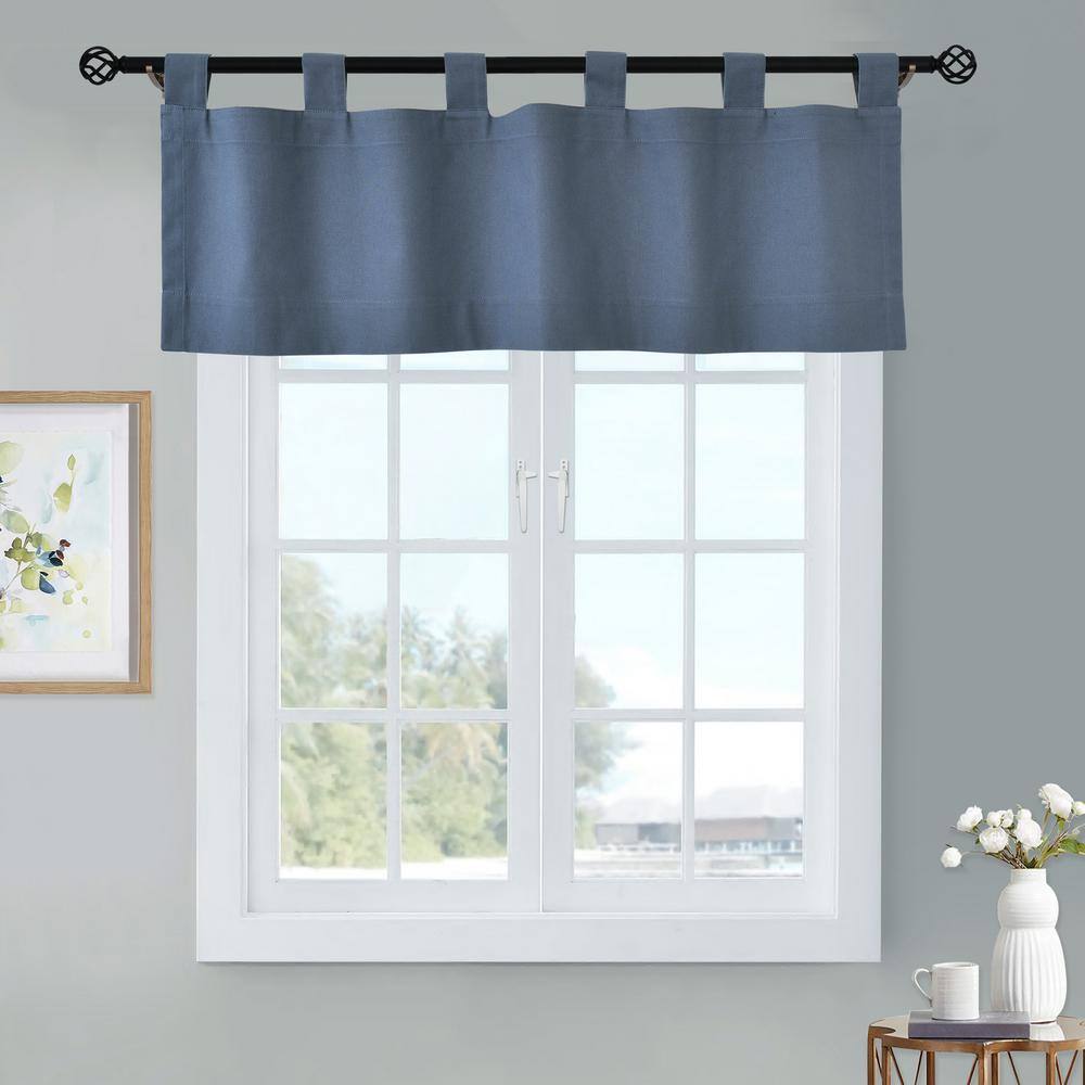 Red Cotton Duck Fabric Tab Top Valance - 40" x 15"