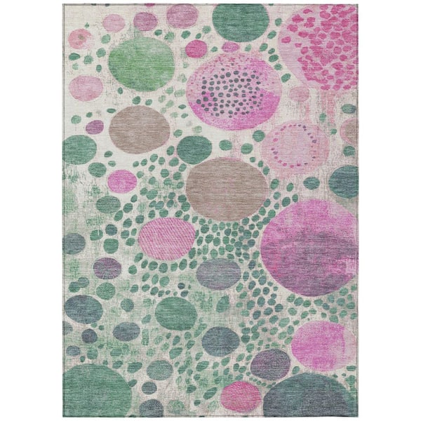 Chantille Machine Washable Indoor/Outdoor Abstract ACN1895 Green 10 ft. x 14 ft. Accent Rug
