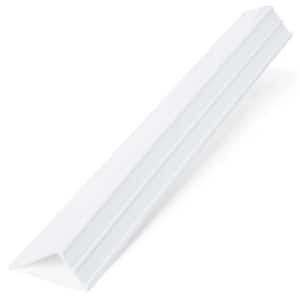 8 ft. White PVC Decking Board Cover Edge Trim for Composite and Wood Patio Decks (5-Pack)