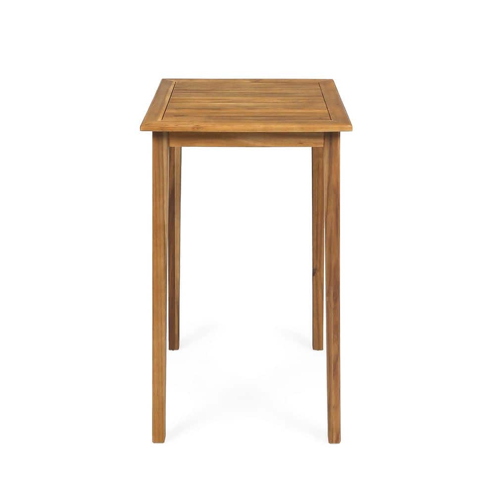 バーテーブル　40φ 1-Piece 26 in. W x 26 in. D x 40 in. H Teak Acacia Wood Square Bar