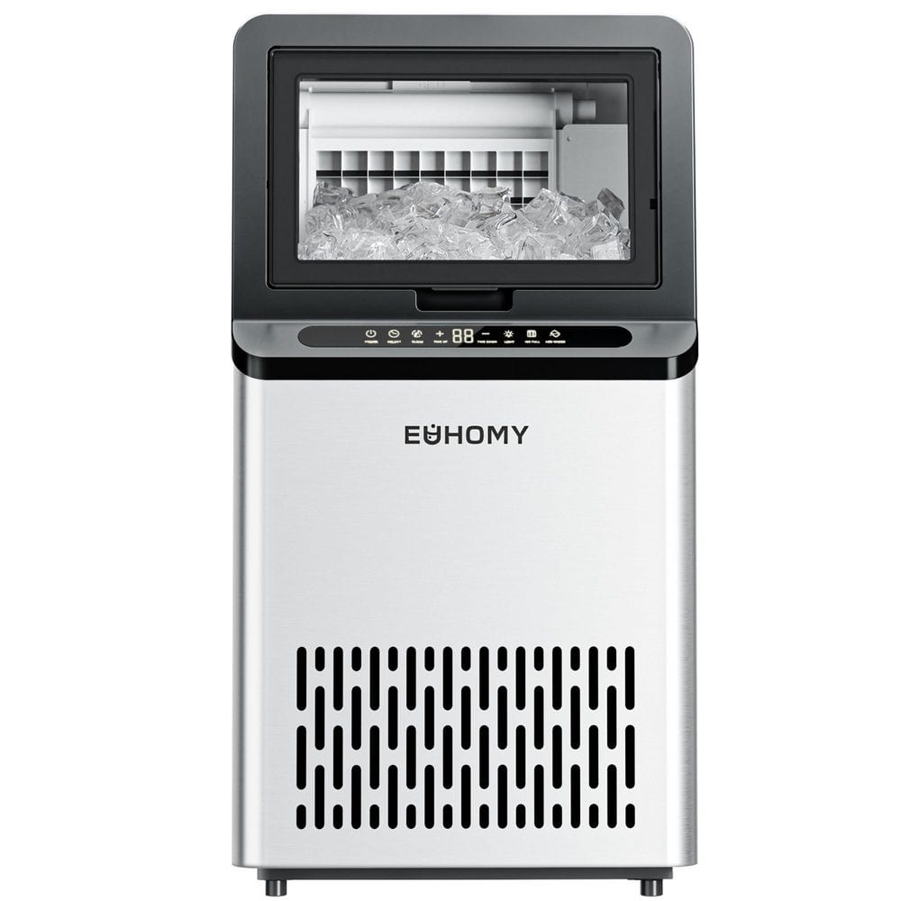 15.4 in. 105 lbs. / 24H Full Size Cube Freestanding CommeRCial Ice Maker in Stainless Steel, Clean Cycle and 3-Ice Types price history on PriceWatchPro