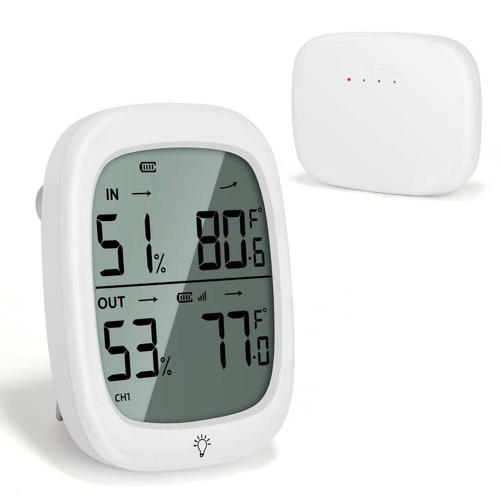 Wireless Digital Thermometer Hygrometer with LCD Display, 330ft Range, High Accuracy for Indoor Outdoor Use price history on PriceWatchPro