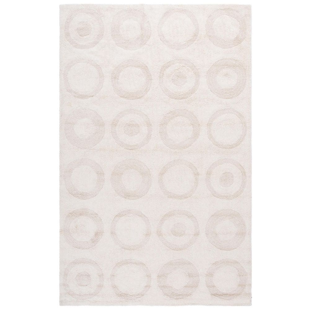 UPC 198162000188 product image for Easy Care 4 ft. x 6 ft. Ivory Solid Circles Area Rug | upcitemdb.com