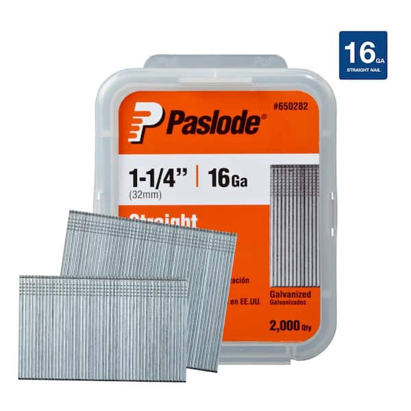 Paslode 1-1/4 in. 16-Gauge Galvanized Straight Finish Nails 2000 per Box