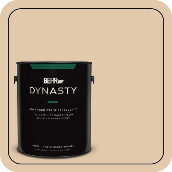 BEHR DYNASTY 1 gal. #MQ2-08 Irish Cream One-Coat Hide Semi-Gloss Enamel Interior Stain-Blocking Paint & Primer