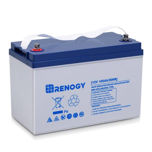 Renogy 12 Volt 100ah Deep Cycle Hybrid Gel Battery Rbt100gel12 G1 The Home Depot