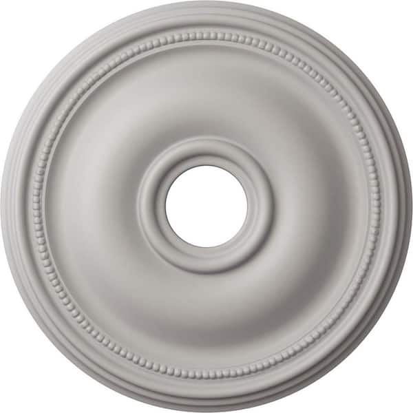 Ekena Millwork 1-1/8 in. x 18-1/8 in. x 18-1/8 in. Polyurethane Bradford Ceiling Medallion, Ultra Pure White
