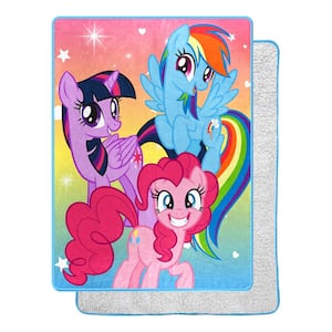 My Little Pony, Rainbow Surprise Oversized Silk Touch Sherpa Throw Blanket