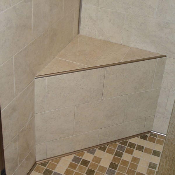 Schluter Systems Rondec Satin Nickel, Bathroom Tile Edge Trim
