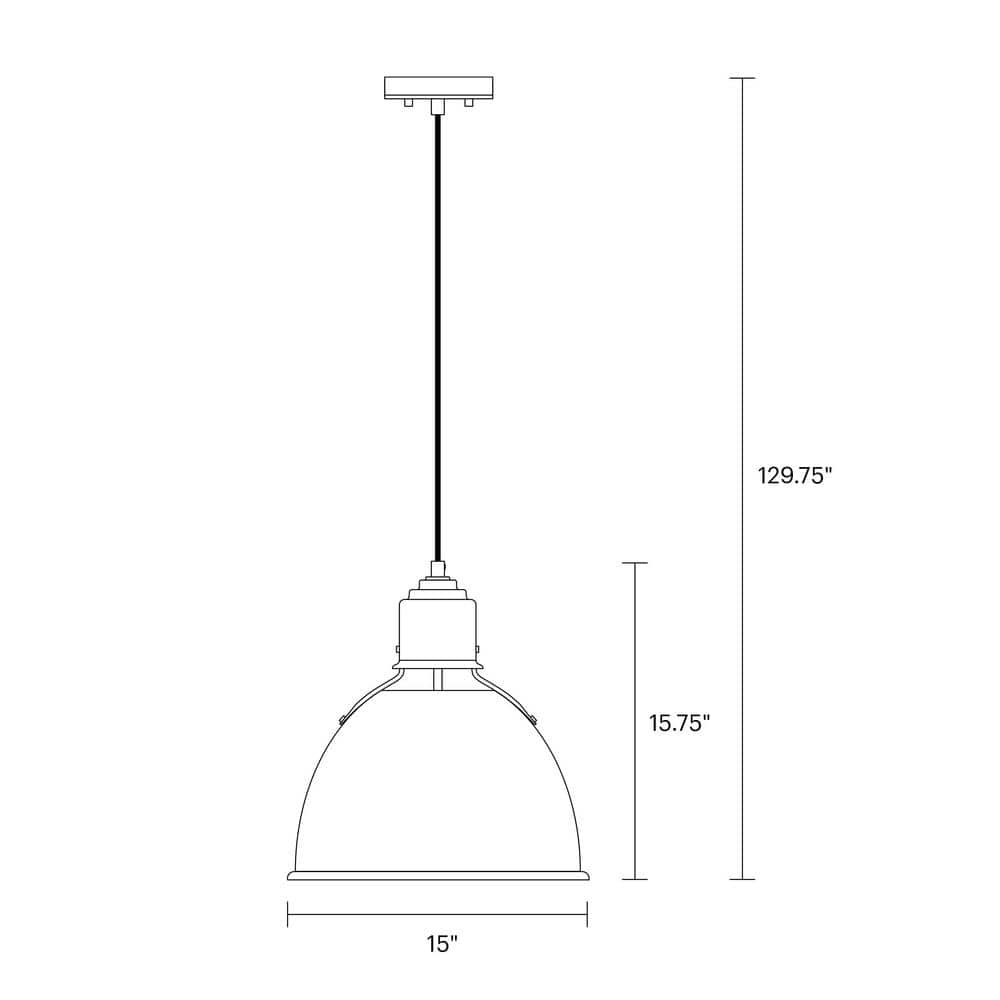 Midnight Black Aluminum Indoor/Outdoor Pendant Light