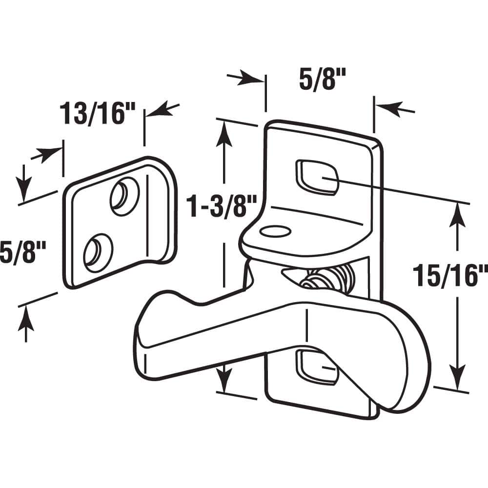Classic Bronze Aluminum Cabinet Door Elbow Catch