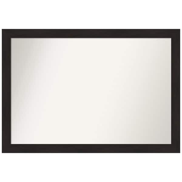 Amanti Art Furniture Espresso Narrow 39.5 in. W x 27.5 in. H Rectangle Non-Beveled Framed Wall Mirror in Brown