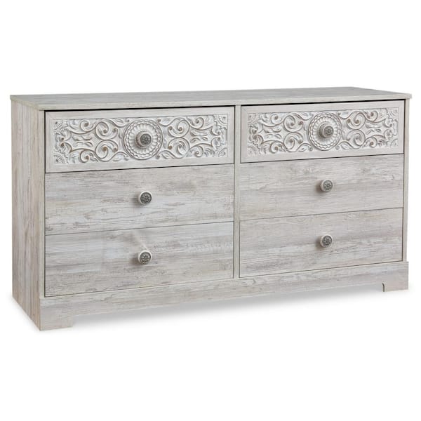 Signature DESIGN BY ASHLEY Paxberry Gray 6 Drawer 59.02 in. Dresser