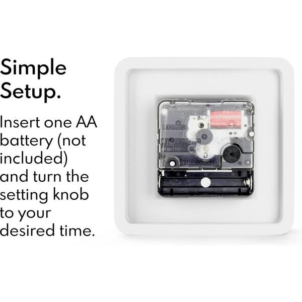 Aoibox Modern Mid Century Desk and Shelf Clock, Battery Operated - Main Image