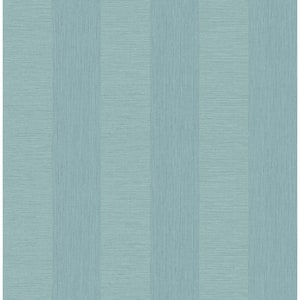 Intrepid Blue TextuRed Stripe Blue Paper Strippable Roll (Covers 56.4 sq. ft.)
